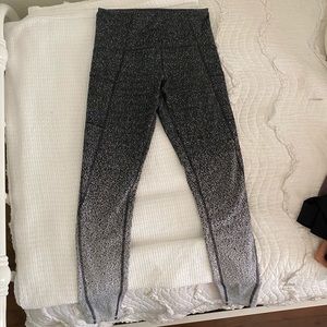 black and white faded leggings